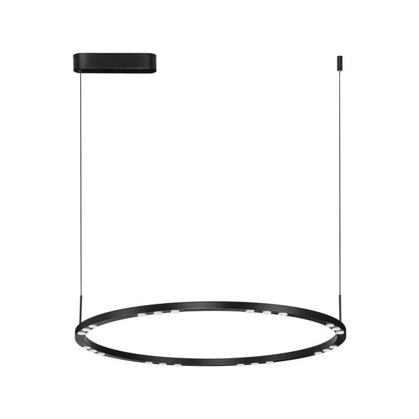 Matně černé hliníkové LED stmívatelné závěsné svítidlo ø 80 cm Lunette – Nova Luce