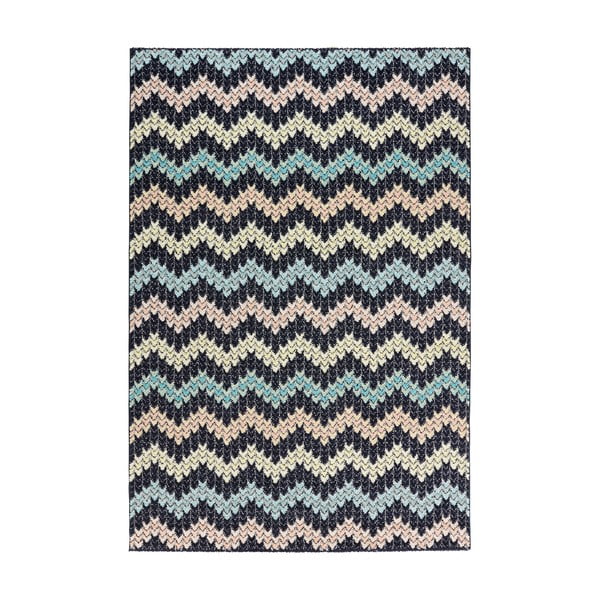 Černý koberec Mint Rugs Madison Pastel, 80 x 150 cm