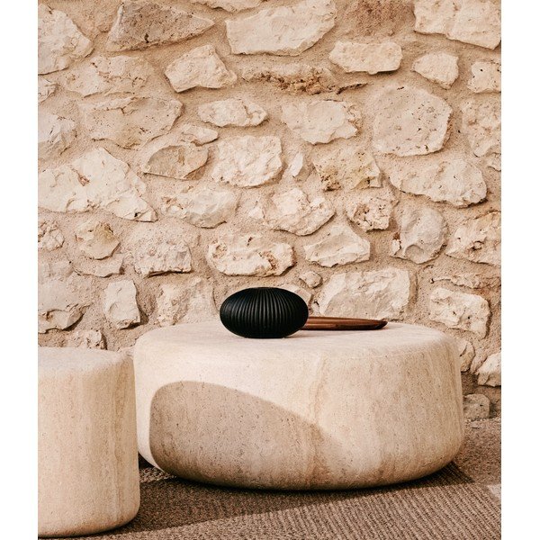 Betonový kulatý zahradní konferenční stolek ø 90 cm Drasi – Kave Home-image-1