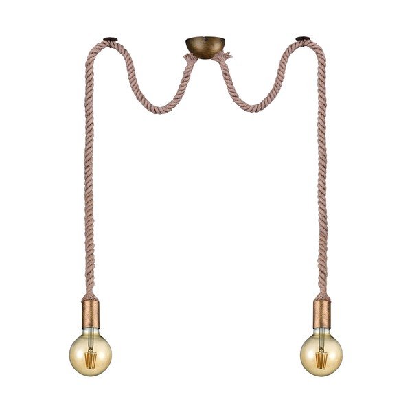 Závěsné svítidlo v mosazné barvě ø 12 cm Rope – Trio