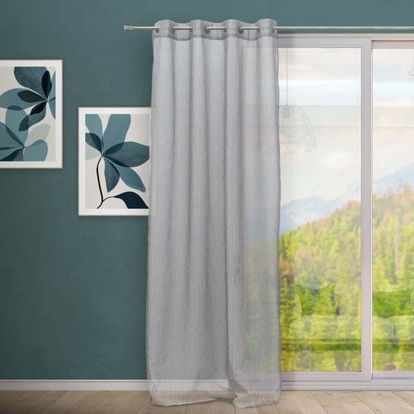 Šedá záclona 140x260 cm Vertical Thread – Casa Selección-image-1