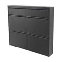 Černý kovový výklopný botník 98x86x15 cm Billy – Spinder Design