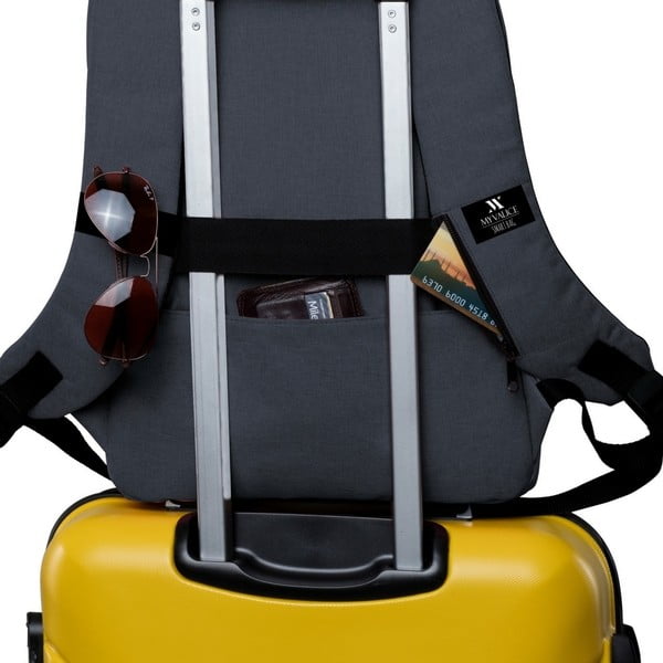 Antracitový batoh s USB portem My Valice GALAXY Smart Bag-image-2