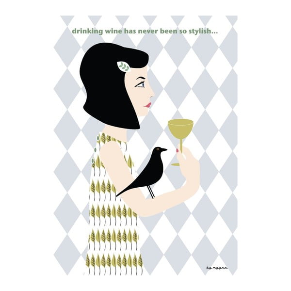 Plakát Víno stylově