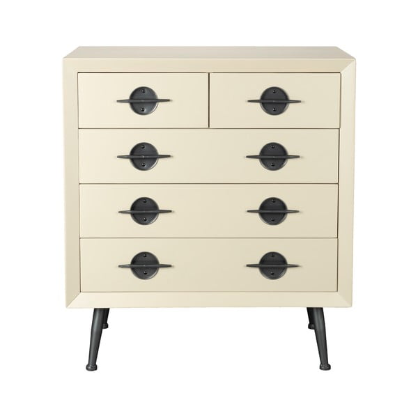 Béžová komoda z kaučukového dřeva 86x86x40 cm Edson – Dutchbone