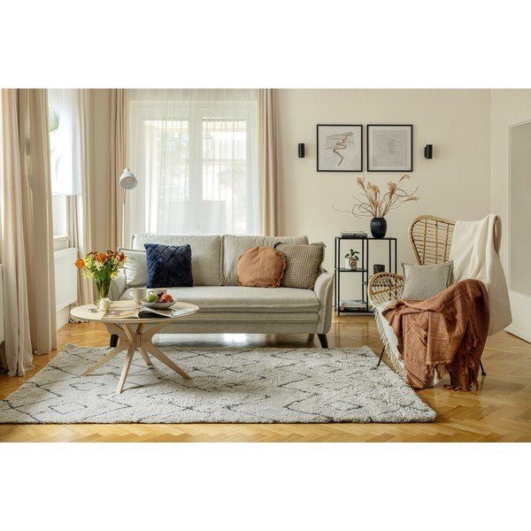 Krémová rozkládací pohovka 225 cm Charming Charlie – Miuform-image-3