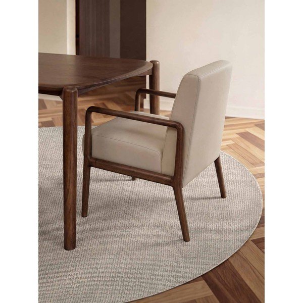 Krémový ručně tkaný vlněný kulatý koberec ø 160 cm Greenwich – Ted Baker-image-1