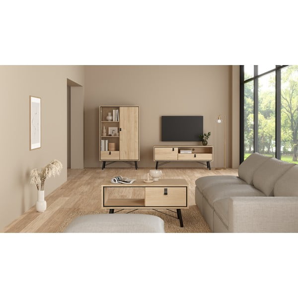 Konferenční stolek v přírodní barvě 48x102 cm Ry – Tvilum-image-2