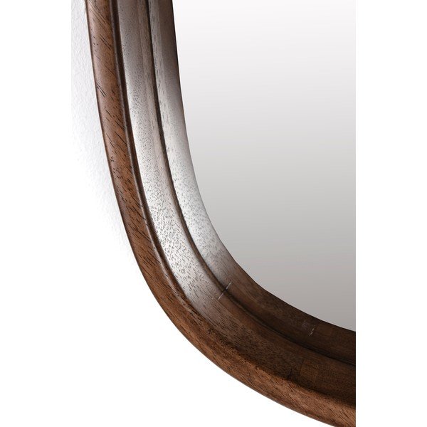 Nástěnné zrcadlo s dřevěným rámem 50x50 cm Nyko – White Label-image-3