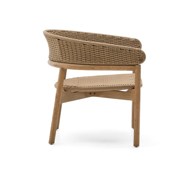 Dřevěné zahradní křeslo v přírodní barvě Arinella – Kave Home-image-4