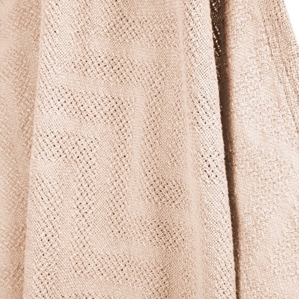 Béžová bavlněná pletená dětská deka 80x80 cm Frosty Almond – Roba-image-2
