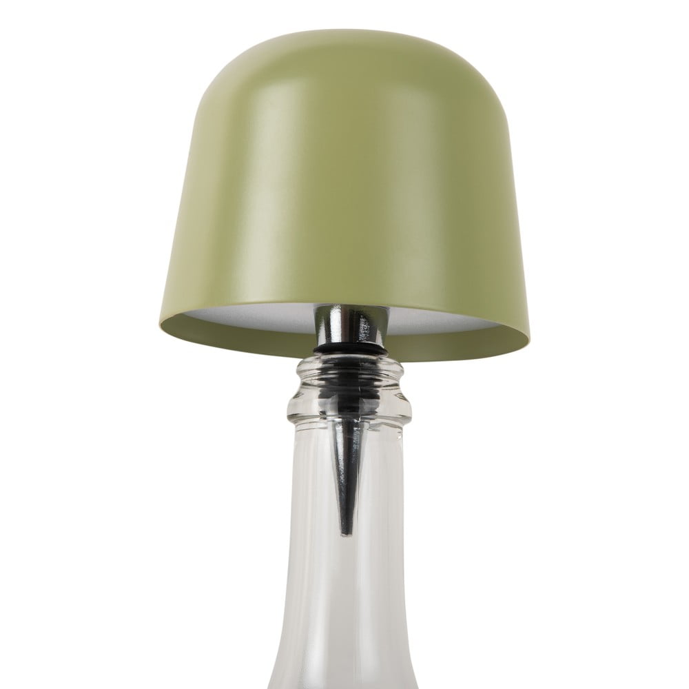 Zelená LED stolní lampa na lahev s kovovým stínidlem (výška 13 cm) Cone Hat LED – Leitmotiv