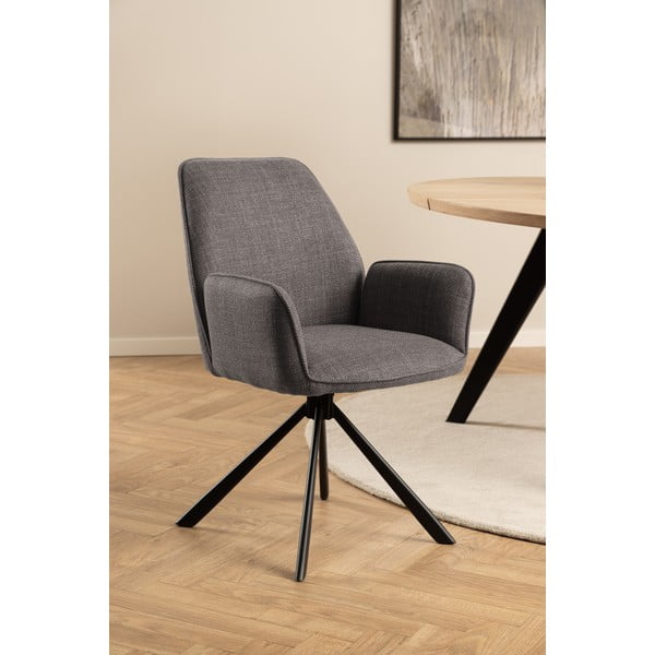 Světle šedá čalouněná jídelní křesla v sadě 2 ks s područkami Glenda – Actona-image-1