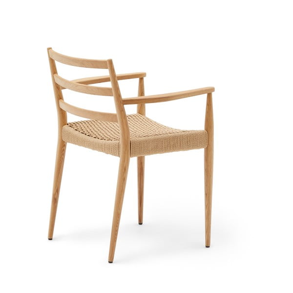 Jídelní židle z dubového dřeva v přírodní barvě v sadě 2 ks Analy – Kave Home-image-3