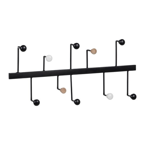 Černý kovový nástěnný věšák – Ixia-image-1
