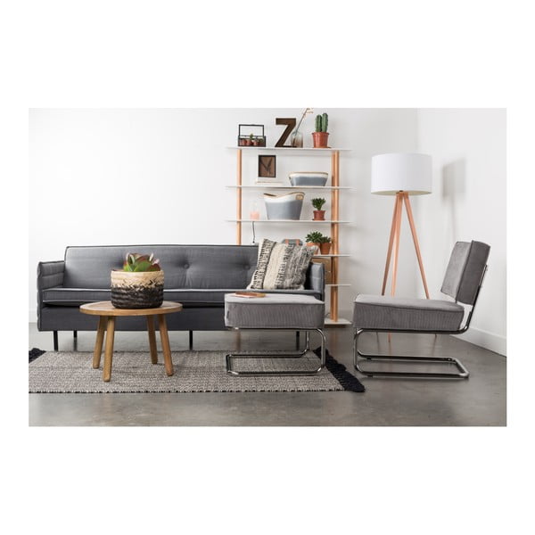 Světle šedé křeslo Zuiver Rib-image-4