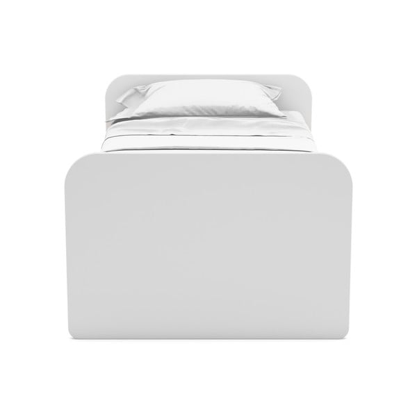 Bílá dětská postel v dekoru borovice s výsuvným lůžkem s úložným prostorem s roštem 90x200 cm Esteban – Marckeric-image-1