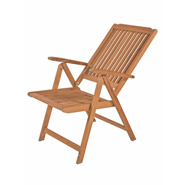 Hnědé dřevěné zahradní křeslo Solo – Garden Pleasure-image-2