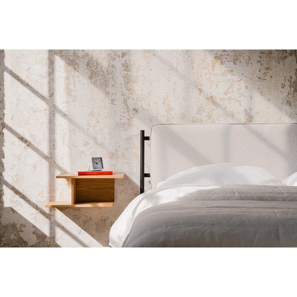 Závěsný/s poličkami noční stolek v dekoru dubu v přírodní barvě Tann – noo.ma-image-1