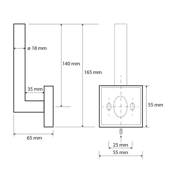 Mosazný držák na toaletní papír ve stříbrné barvě Sapho X-Square-image-1
