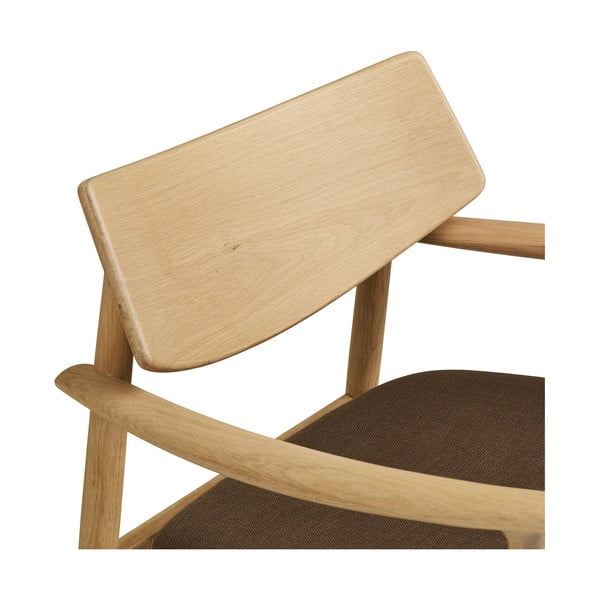 Hnědé křeslo s podnožkou Olvera – House Nordic-image-4