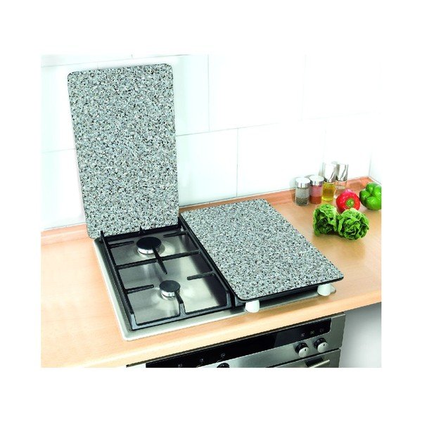 Skleněný kryt na sporák Granite, 2 ks-image-1