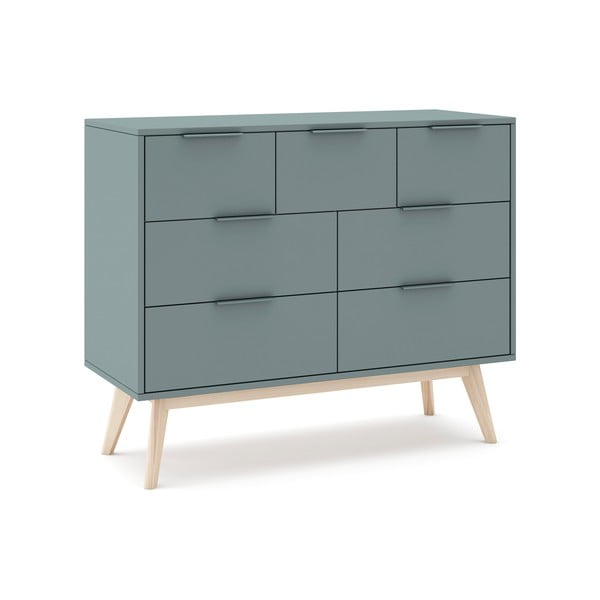 Komoda šedozelená 120x83x40 cm Pisco – Marckeric-image-2