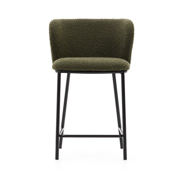Zelená barová židle (výška sedáku 65 cm) Ciselia – Kave Home-image-2