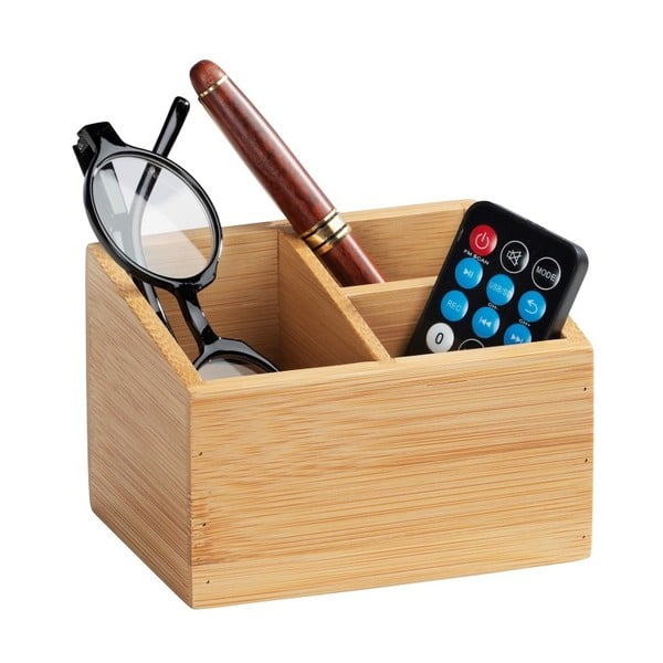 Bambusový koupelnový organizér se 3 přihrádkami Wenko Terra-image-1