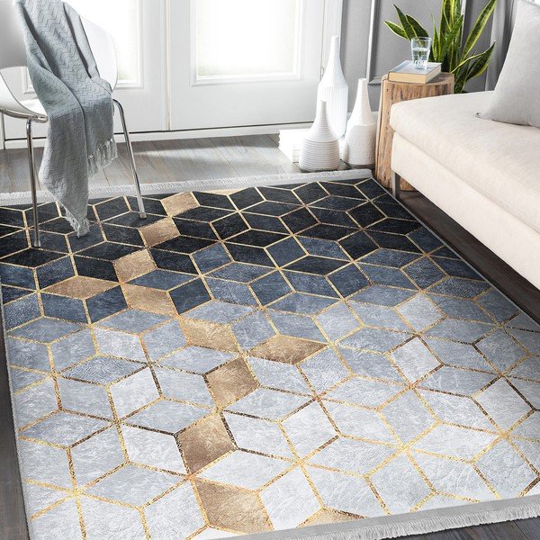 Modro-šedý koberec běhoun 80x200 cm – Mila Home-image-2