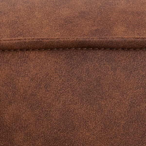 Koňakově hnědý puf z imitace kůže Actona Mie, 40 x 40 cm-image-4