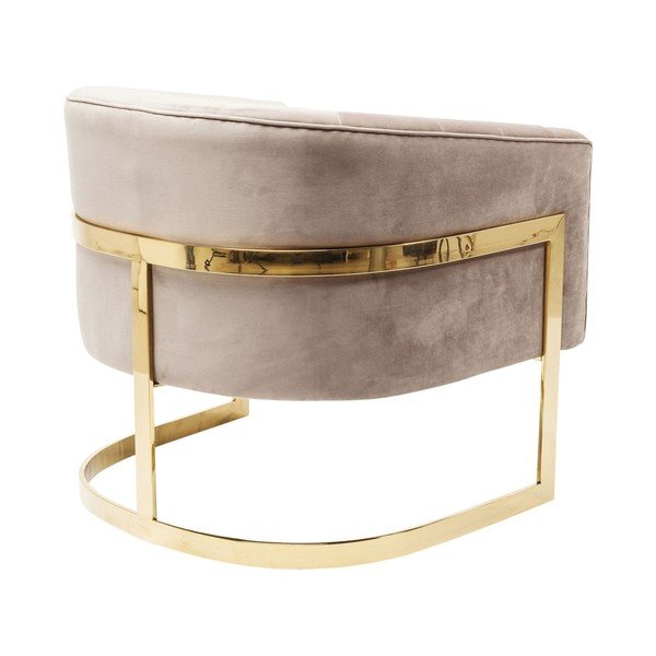 Béžové křeslo s detaily ve zlaté barvě Kare Design Pure Elegance-image-4