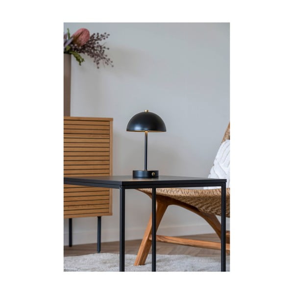 Leskle černá LED stolní lampa (výška 25 cm) Holt – House Nordic-image-2