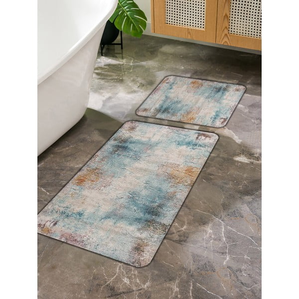 Modro-šedé koupelnové předložky v sadě 2 ks 60x100 cm – Mila Home-image-3