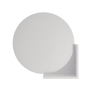 Nástěnné zrcadlo s bílou policí Skandica Lucija, ø 60 cm