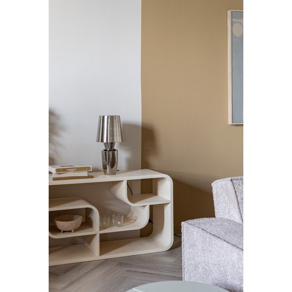 Kovová stolní lampa ve stříbrné barvě s kovovým stínidlem (výška 42 cm) Classy – Zuiver-image-3