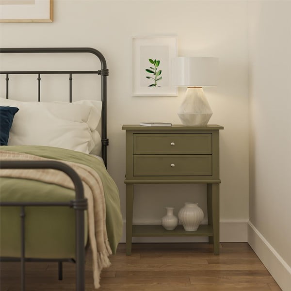 Khaki noční stolek Franklin – Støraa-image-1