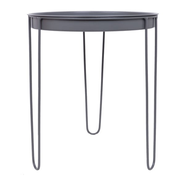 Šedý kovový zahradní stolek Ewax Skinny, ⌀ 39,5 cm
