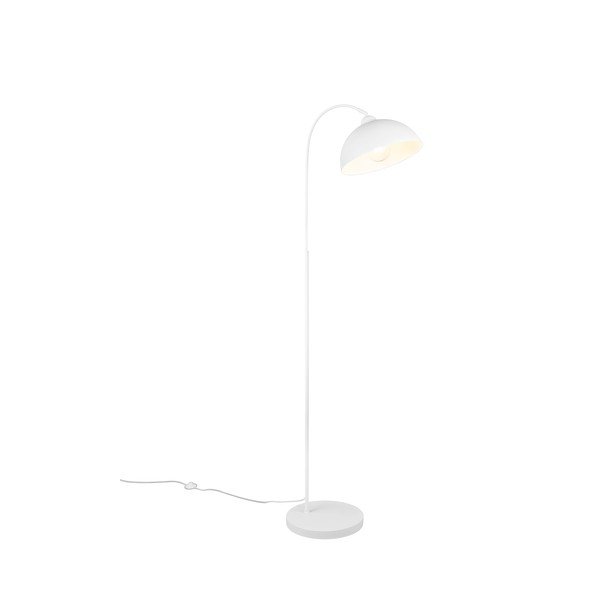 Bílá stojací lampa s kovovým stínidlem (výška 170 cm) Sierra – Reality-image-2