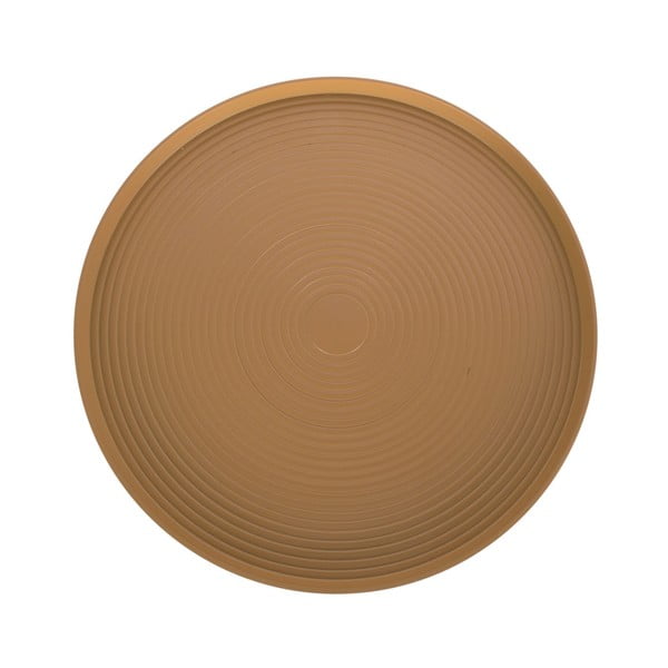 Hořčicově žlutý kovový odkládací stolek Leitmotiv Force, výška 37,5 cm-image-2