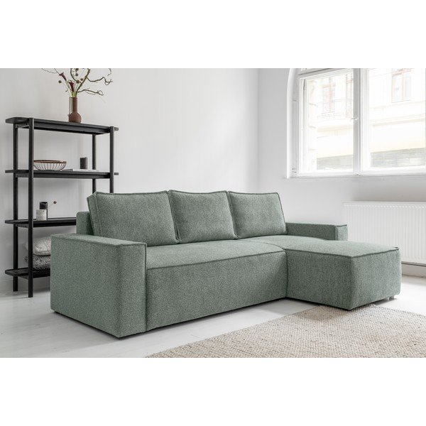 Světle zelená rozkládací rohová pohovka (variabilní) Brave Dave – Miuform-image-2