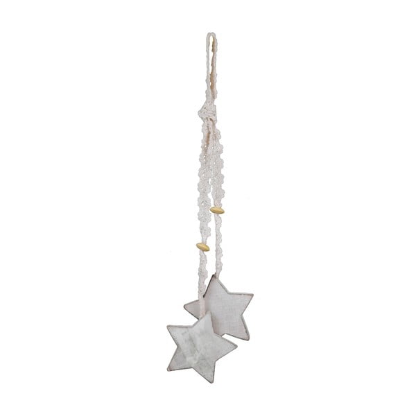 Bílá závěsná vánoční dekorace ve tvaru hvězdiček Ego dekor