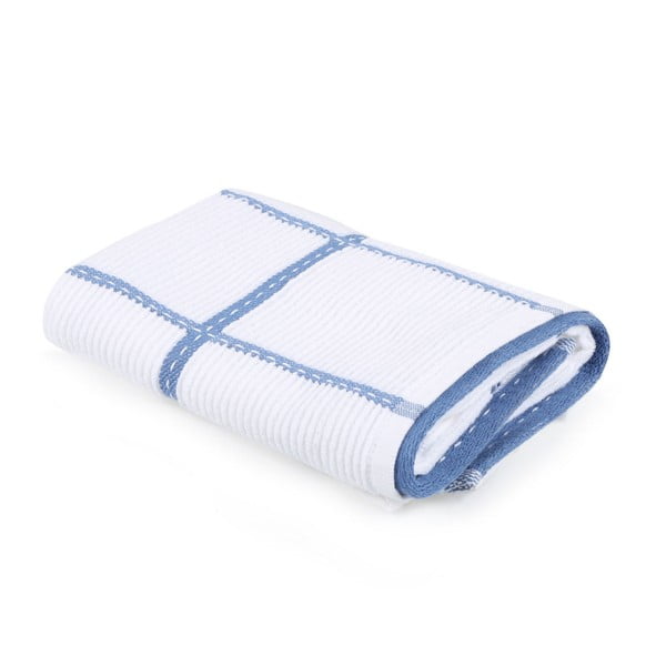 Bílo-modrý ručník Bella, 40 x 80 cm