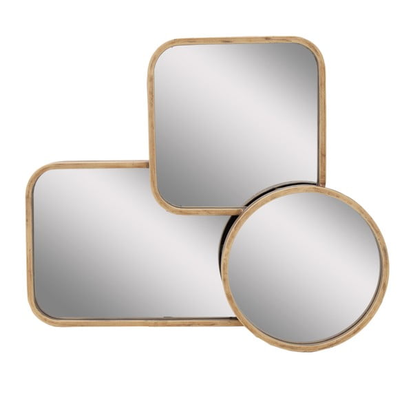 Nástěnné zrcadlo s detaily ve zlaté barvě InArt Trio