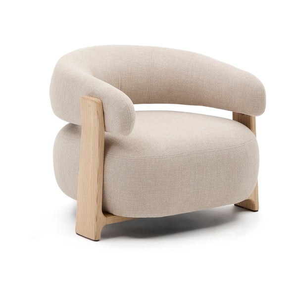 Béžové žinylkové křeslo Granite – Kave Home