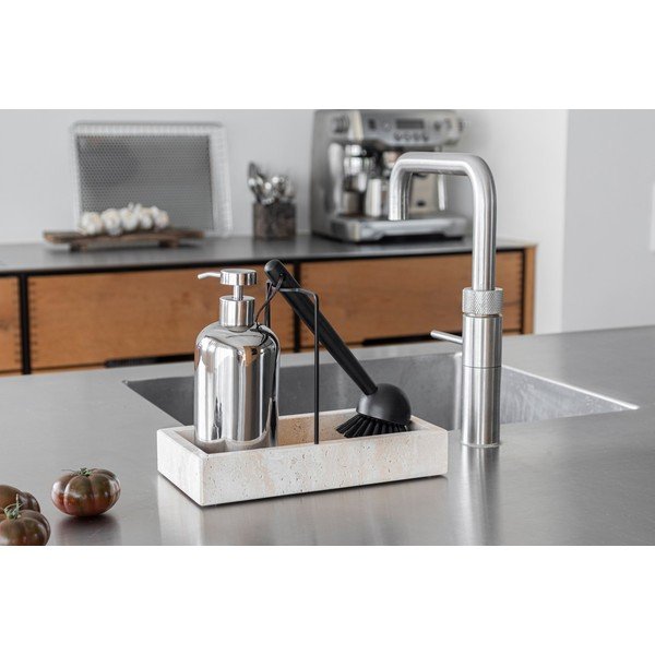 Keramický dávkovač mýdla ve stříbrné barvě 200 ml Lotus – Mette Ditmer Denmark-image-1