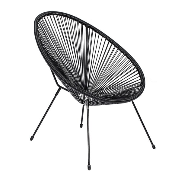 Černé kovové/plastové zahradní křeslo Avocado Comfort – Bonami Selection-image-4