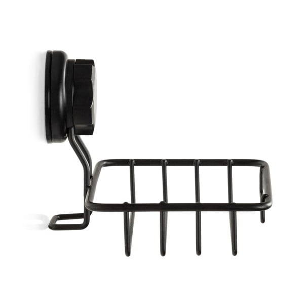 Černý samodržící nástěnný držák na mýdlo Compactor Bestlock Black Soap & Sponge Holder-image-4