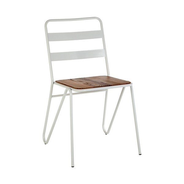 Bílá/v přírodní barvě jídelní židle z jilmového dřeva District – Premier Housewares