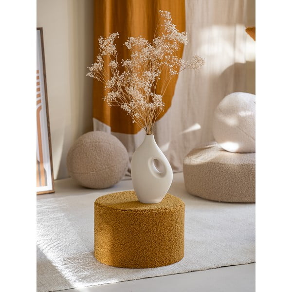 Hnědý dětský puf z textilie bouclé – Wigiwama-image-3